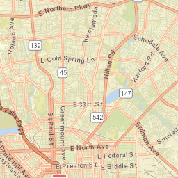 Charles Village Street Map