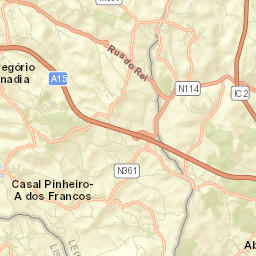 A dos Francos Street Map