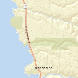 Caspar California Street Map