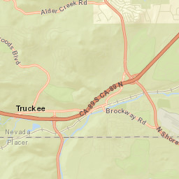 Truckee California Street Map