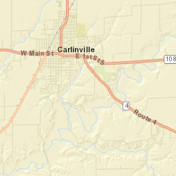 Carlinville Street Map
