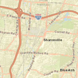 Sharonville Ohio Street Map