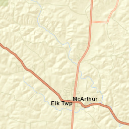 McArthur Ohio Street Map