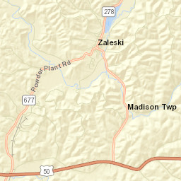Zaleski Ohio Street Map