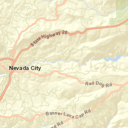 Nevada City California Street Map