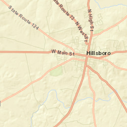 Hillsboro Ohio Street Map