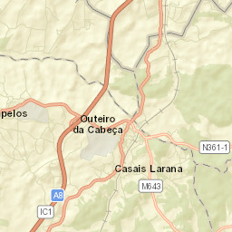 Outeiro da Cabeça Street Map