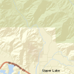 Upper Lake California Street Map
