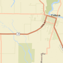 Colusa California Street Map
