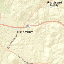 Penn Valley California Street Map