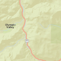 Squaw Valley Road, Tahoe National Forest Street Map