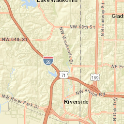 Riverside Street Map