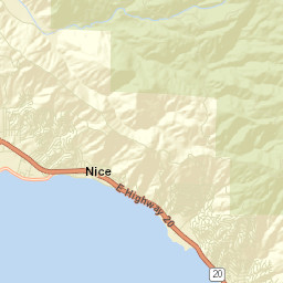 Nice California Street Map