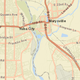 Marysville California Street Map