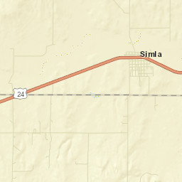 Simla Colorado Street Map