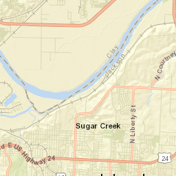 Sugar Creek Street Map