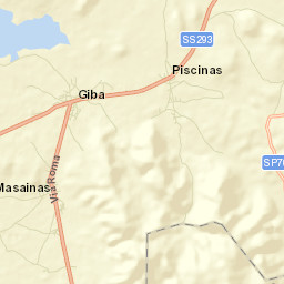 Piscinas Street Map
