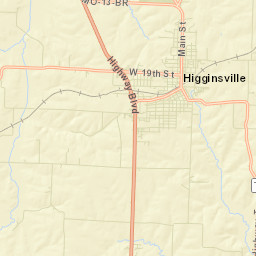 Higginsville Street Map