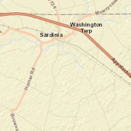 Sardinia Ohio Street Map