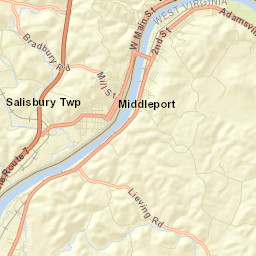Pomeroy Ohio Street Map