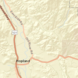 Old Hopland California Street Map
