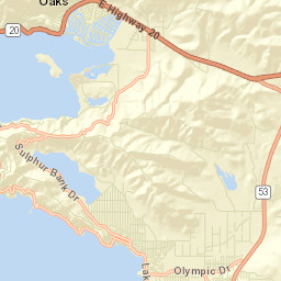 Clearlake Oaks California Street Map