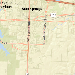 Blue Springs Street Map