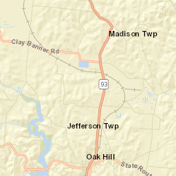 Oak Hill Ohio Street Map