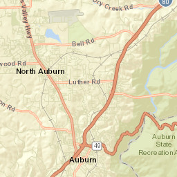 North Auburn California Street Map