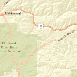 Florissant Colorado Street Map