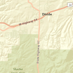 Divide Colorado Street Map