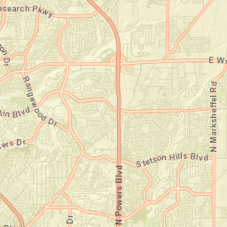 7635 Contrails Drive, Colorado Springs, CO Street Map