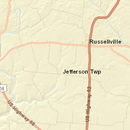 Russellville Ohio Street Map