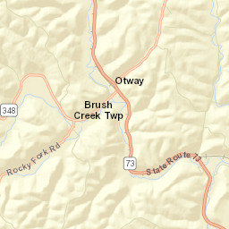 Otway Ohio Street Map
