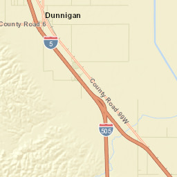 Dunnigan California Street Map