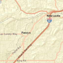 Newcastle California Street Map