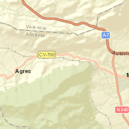 Agres Street Map