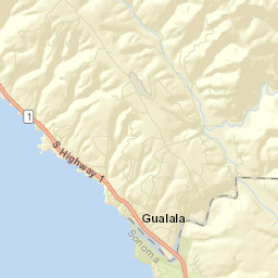 Gualala California Street Map