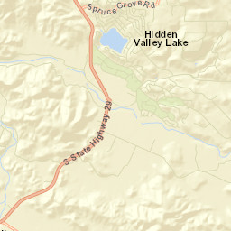 Hidden Valley Lake Street Map