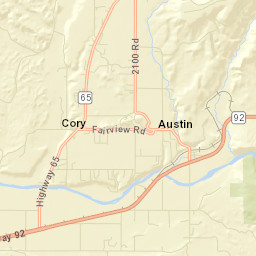 Saunders Colorado Street Map