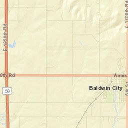 100-148 Old U.S. 59, Baldwin City, KS Street Map