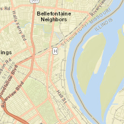 Bellefontaine Neighbors Street Map