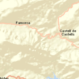 Castell de Castells Street Map