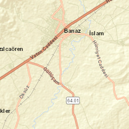 Banaz Street Map