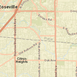 Roseville Street Map