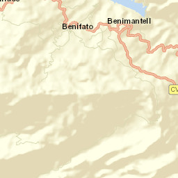 Beniardá Street Map