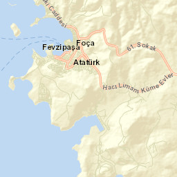 Foça Street Map