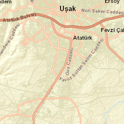 Uşak Street Map