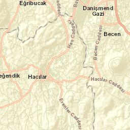 Hacılar Street Map