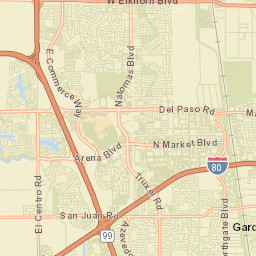 Del Paso California Street Map